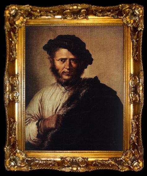 framed  ROSA, Salvator Portrait of a Man d, ta009-2
